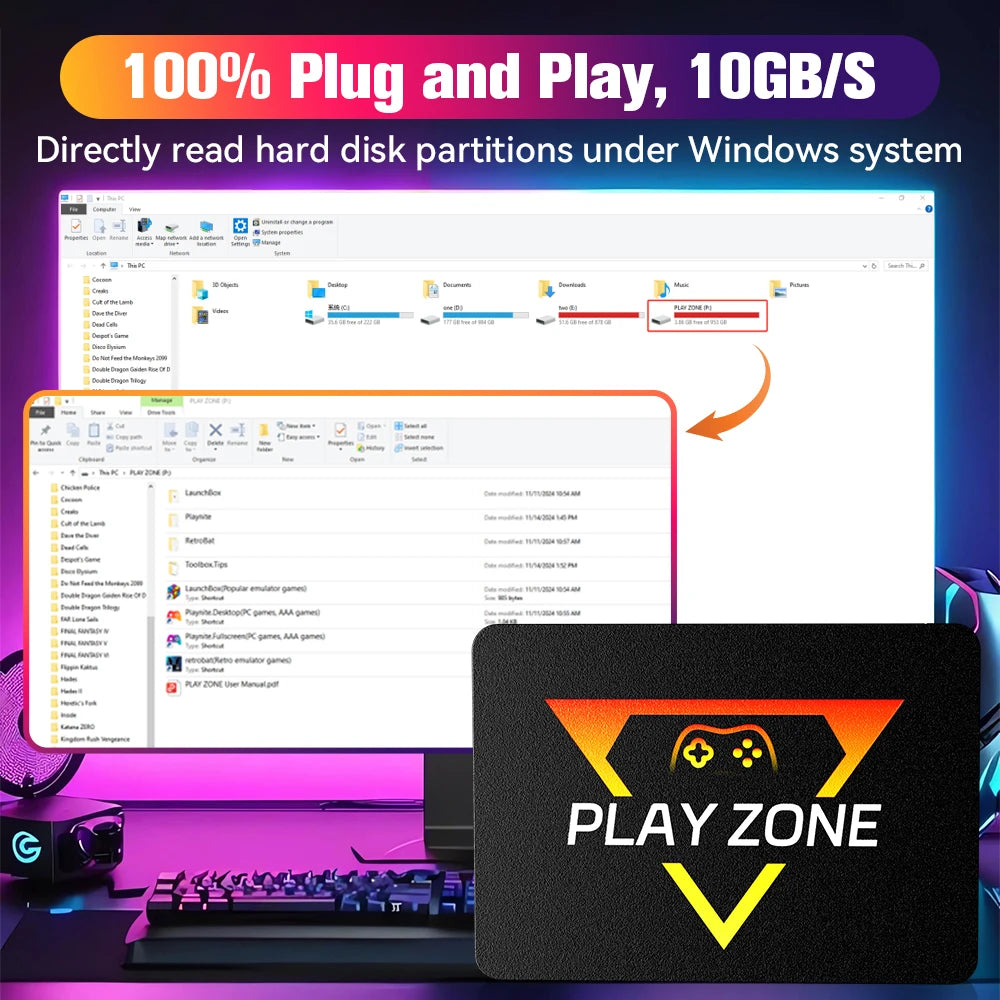 Hyper Base Play Zone 1T | 80+ emulators & 16191 games (PS5/4/3/2/XBOX/SWITCH etc) |